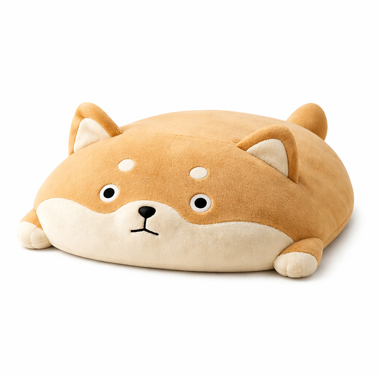 Plochý plyšový polštář Shiba Inu Cuddle