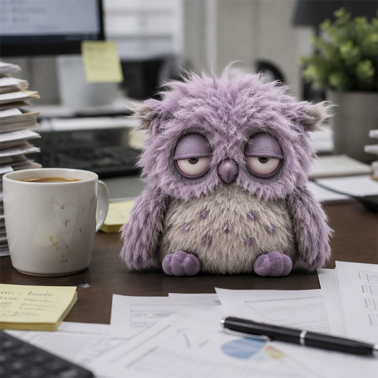 Plyšová hračka Grumpy Owl